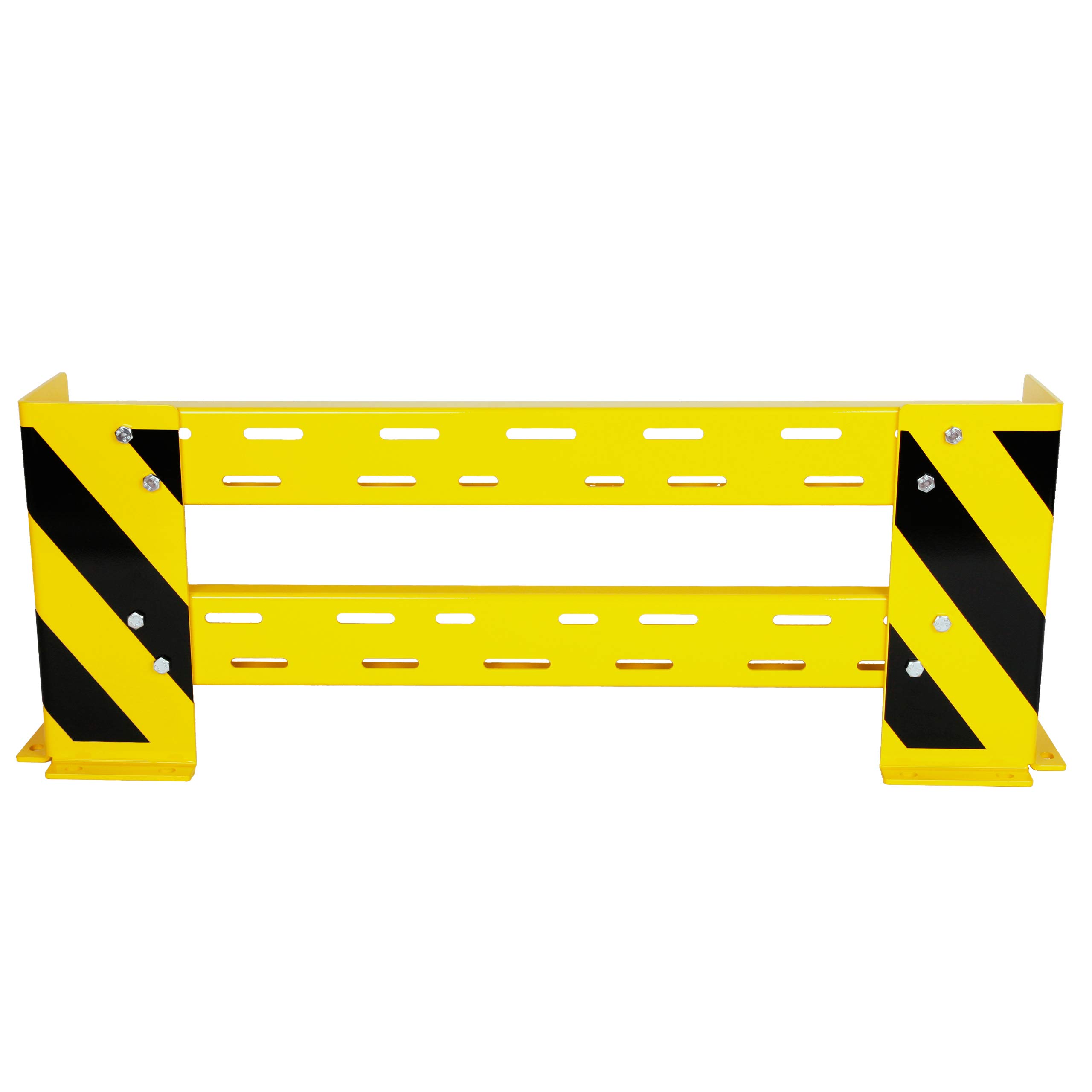 Rammschutzplanke variable 80-100 cm + 2 Rammschutzecken 400x160x6 mm + 8 Dübel (Anfahrschutz Regalschutz Rammschutzecke Made in Germany)