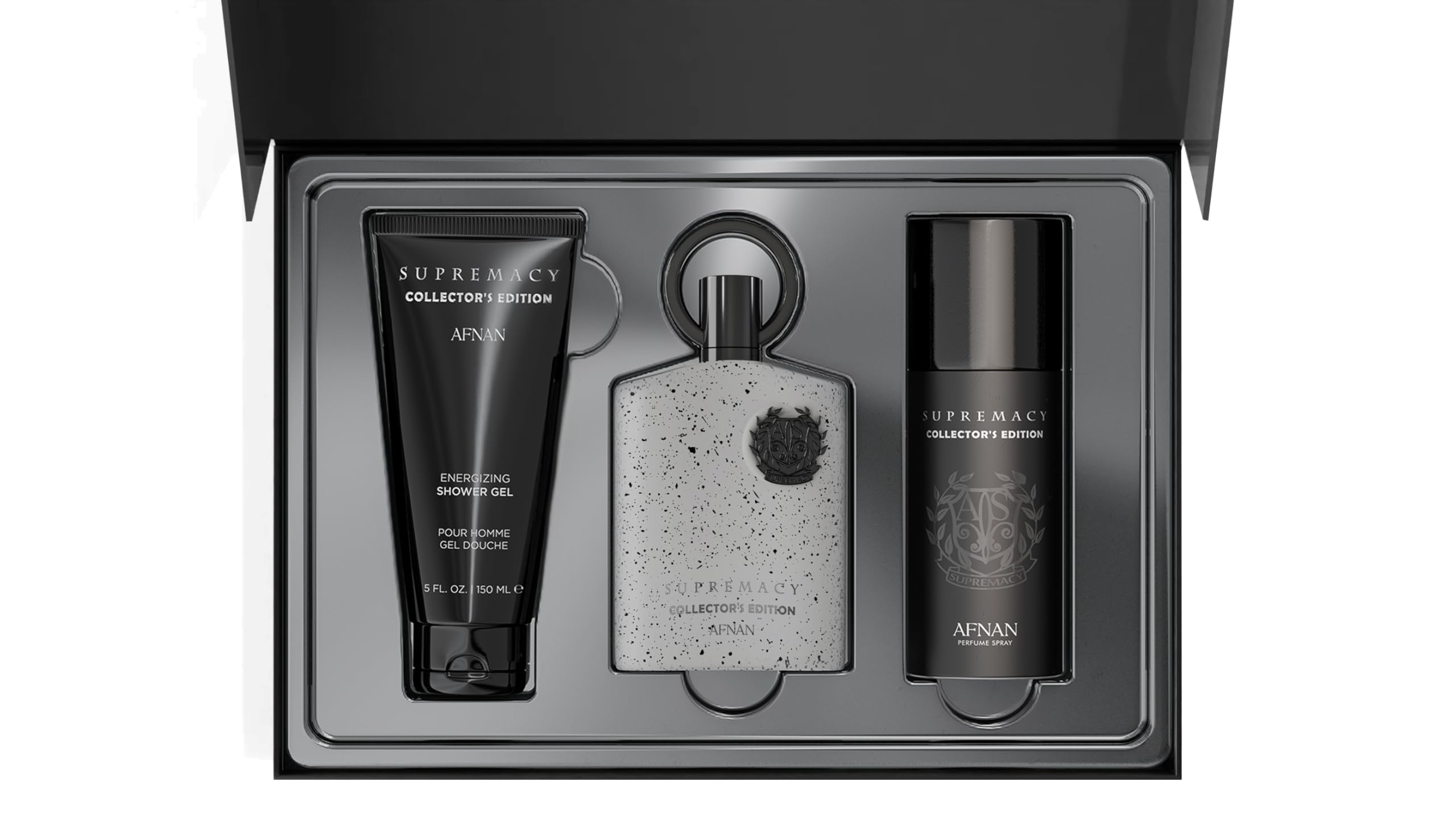 Afnan Supremacy Collector's Edition Luxury Perfume Gift Set for Men – Eau De Parfum (3.4 Oz), Deodorant (5.0 Oz), Shower Gel (5.0 Oz)