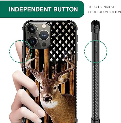 Vista 258 de Funda compatible con iPhone 13 Pro, diseño de patrón para iPhone 13 Pro, fundas para mujeres y niñas, Betsy Ross 13 estrellas de madera con bandera