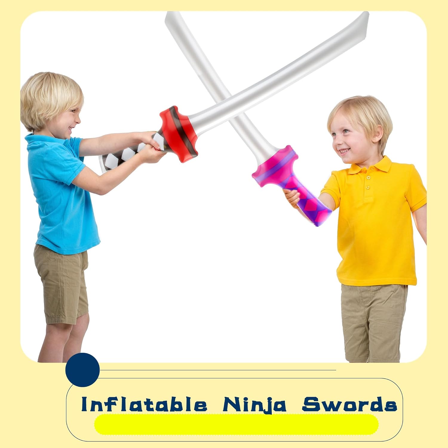 30 Pack Inflatable Ninja Swords Blow up Sword Samurai Katana Inflatable Swords for Girls Boys Birthday Ninja Theme Party Favors Cosplay