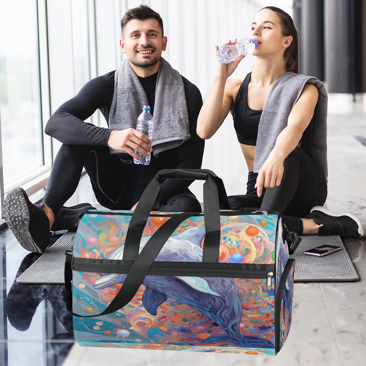 Personalisierte Sporttasche für Jungen und Herren, individuelle Sporttasche für Reisen, Duffle Bag mit Schuhfach, maßgeschneiderte Mädchen-Tanztasche, Wochenend-Übernachtungstasche für Frauen, Kinder,