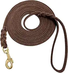 Guiding Star Coleira longa para cães fora de linha longa para treinamento, guia extralonga de couro para cães (3 m x 3/20.3 cm)