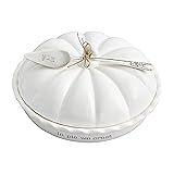 Mud Pie Circa Pumpkin Pie Dish Set, White, 5.5' x 10.5' dia