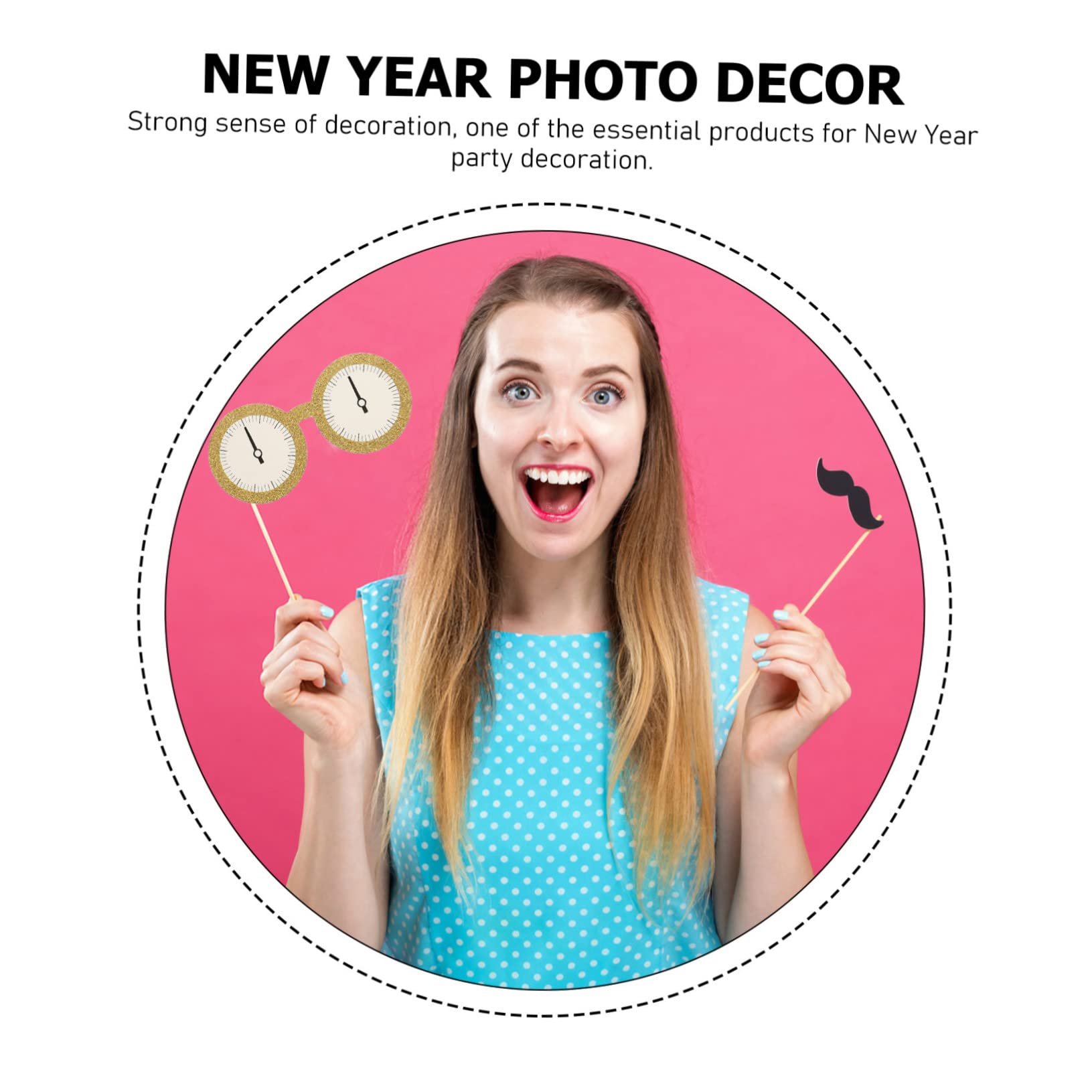 TOPBATHY 5 Sätze -Requisiten Für Das Neue Jahr Weihnachtsdekoration Requisiten Für Festival-fotoautomaten Requisiten Für Fotoautomaten Partyzubehör Für Silvester 2023 Papier