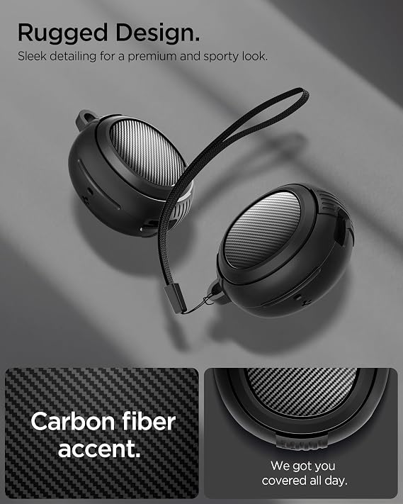 Spigen Audio TWS S10 Headphone Case Extra Durable Case Rugged Armor Air Duct Technology™ Military Grade Protection Matte Black Double Layer Case - ACS07965