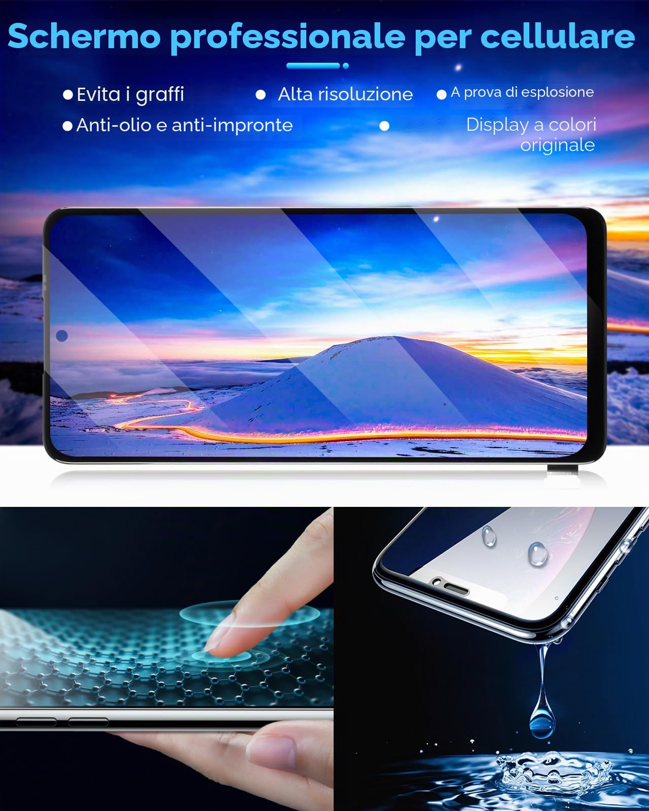 Display LCD per Redmi Note 13 4G Schermo LCD per Xiaomi Redmi Note 13 4G 23129RAA4G 23124RA7EO 6,67" Incell Schermo Digitalizzatore Touch Assemblea con Riparazione (Nero, Senza Sblocco Impronta)