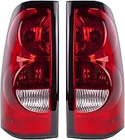 BOINE Chevy Silverado 1500/2500/3500 2003-2006 Tail Lights - Driver Passenger Side Pair, Bulbs & Harness Included, Chrome Clear Lens