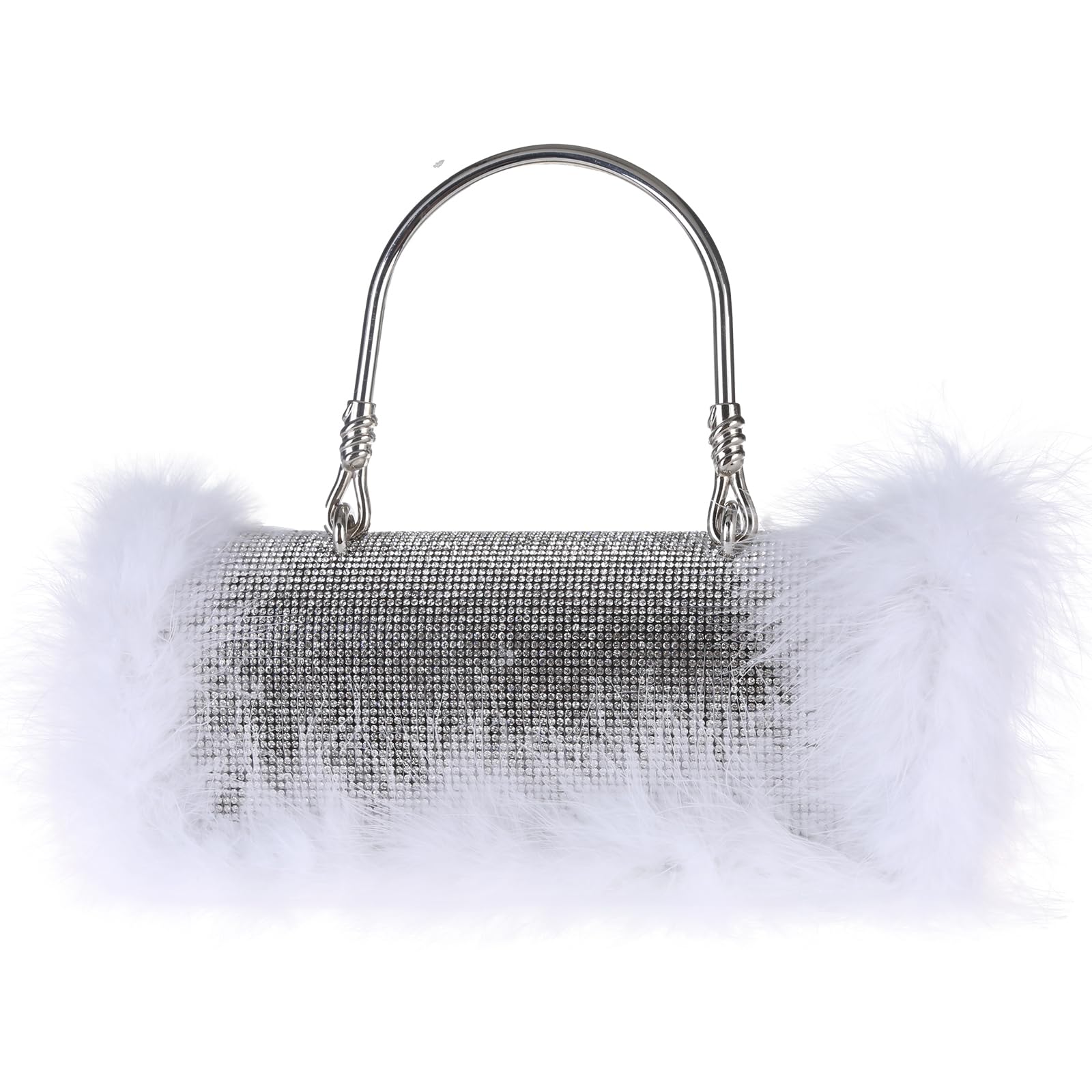 Sac à main de soirée chic blanc Morain aux lignes épurées - 4