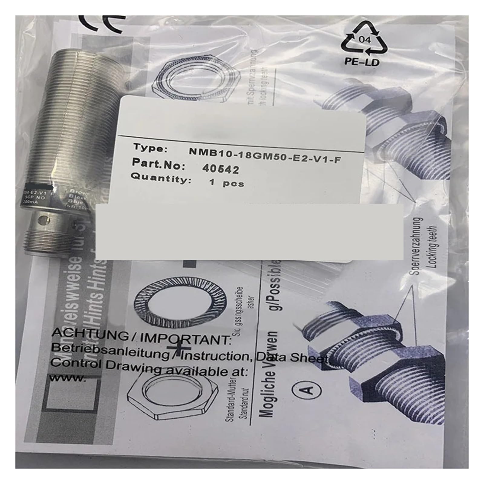 NACODLUL 1pcs NRN12-18GM50-E2-C-V1 NRN15-18GM50-E2-V1 NRN15-18GM50-E3-V1 NRN8-18GM50-E2-C-V1 NRN20-30GM50-E2-C-V1 sensor(NRN8-18GM50-E2-C-V1)