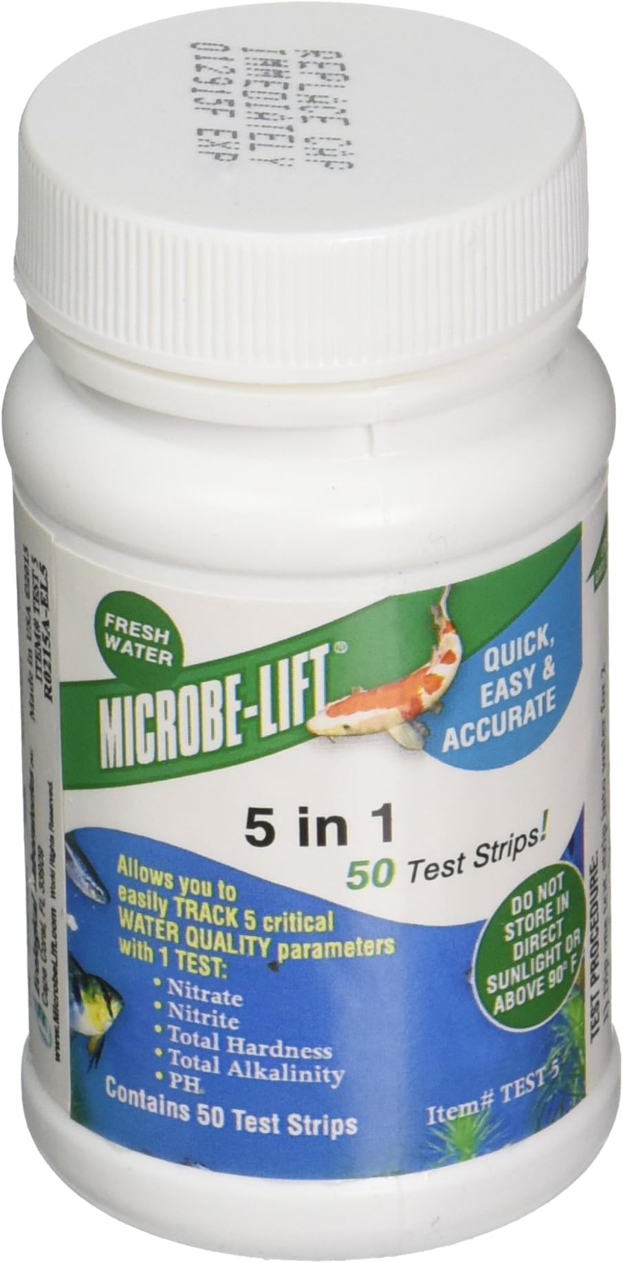 Ecological Labs TEST5 5 In 1 Test Strip Kit, Pack of 50