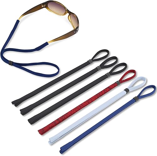 HENOALR Cordón ajustable para lentes de sol, correa para el cuello para gafas, correa de soporte para gafas deportivas, cordones para gafas para