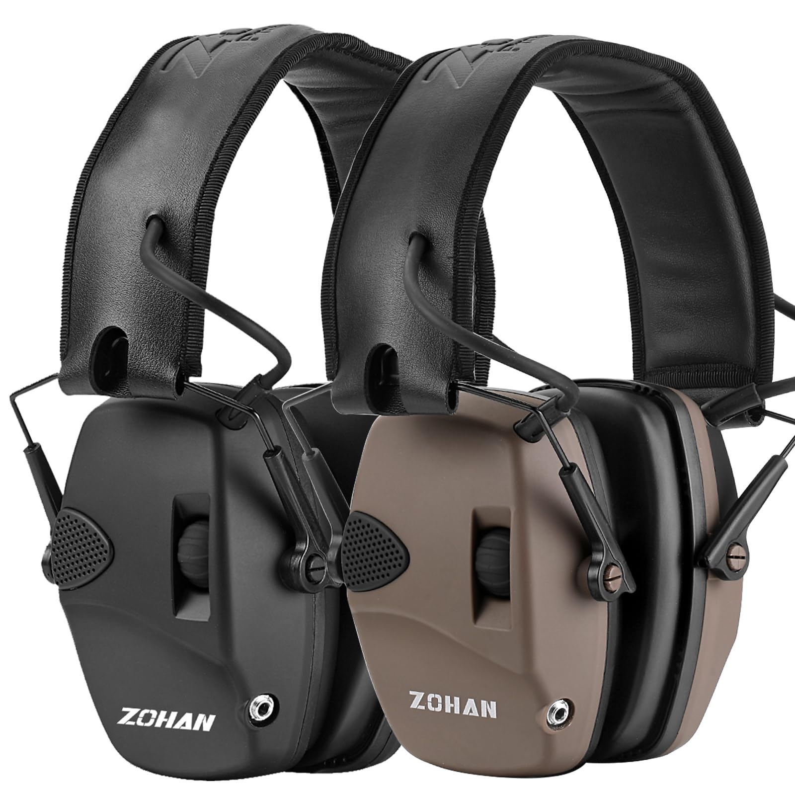 ZOHAN 054 Electronic Shooting Earmuffs Hearing Protection Sound Amplification Noise Reduction Adjustable Metal Soft Headband