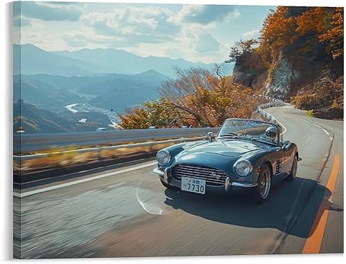 HouLaiZhe 90s Retro Classic Car Jdm Posters Canvas Wall Aesthetic Room Decor Wall Painting Prints Gallery Room Wall Decor for Bedroom Living Room