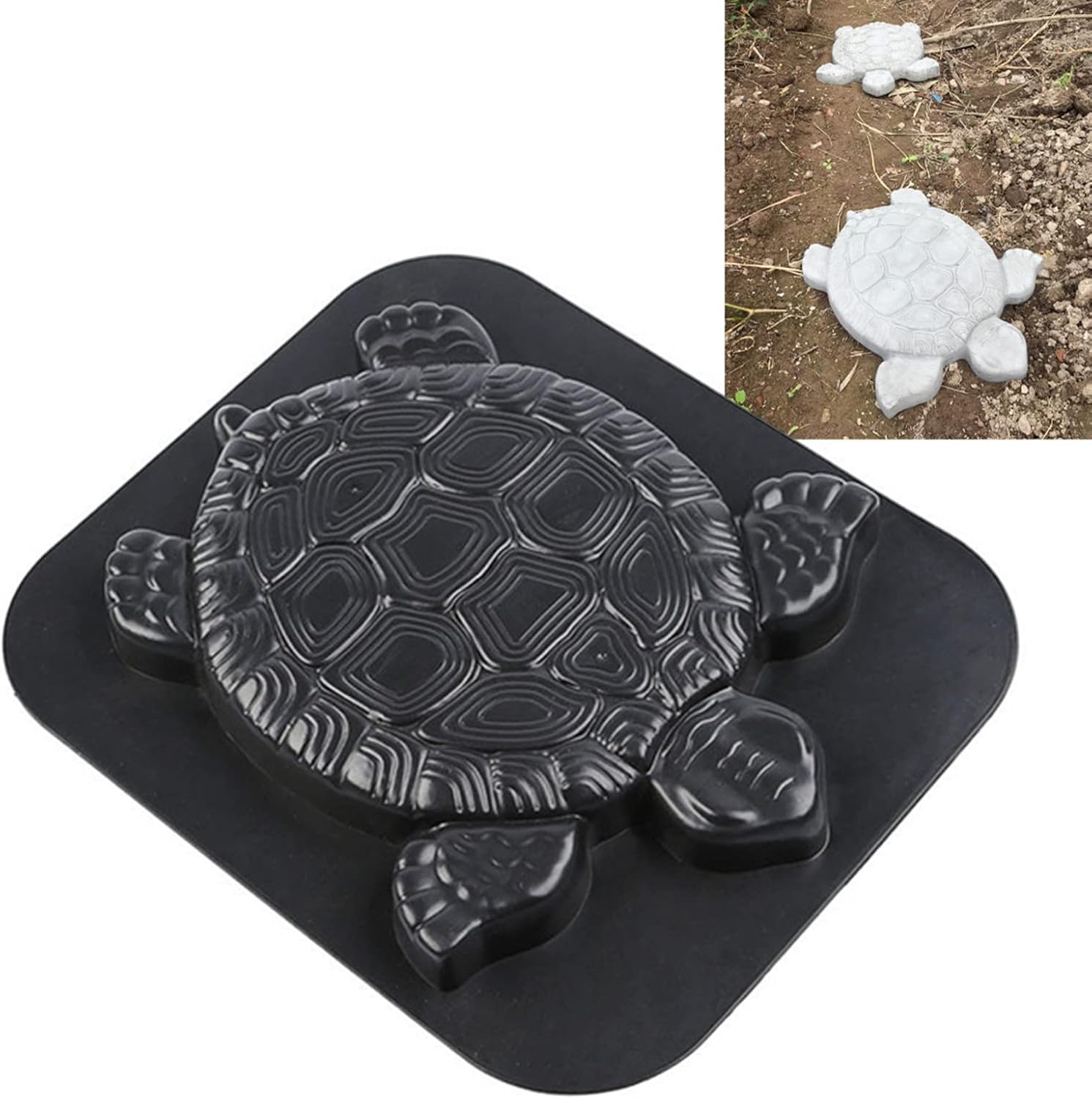 Turtle Concrete Stepping Stone Mold, Cement Step Mold, Concrete Stepping Stone Molds Reusable, Turtle Molds for Garden Rock Walkway