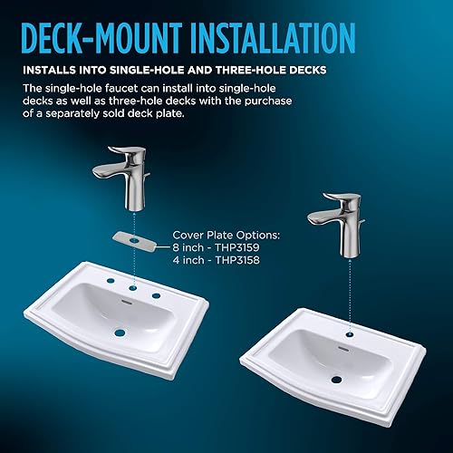 Miniatura 4 de TOTO TLG03301U#BN Grifos y accesorios de baño, níquel cepillado