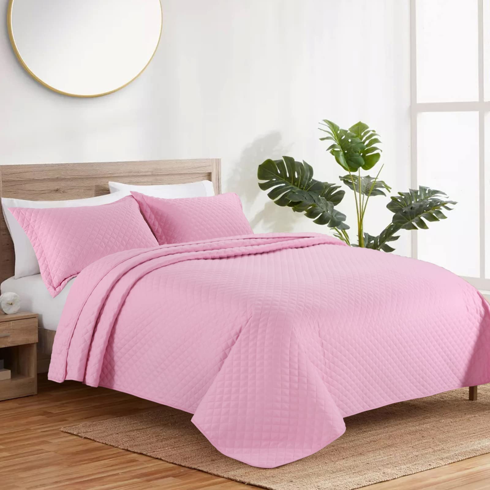 HOMBYS 3 Piece Oversized King Quilt Set 