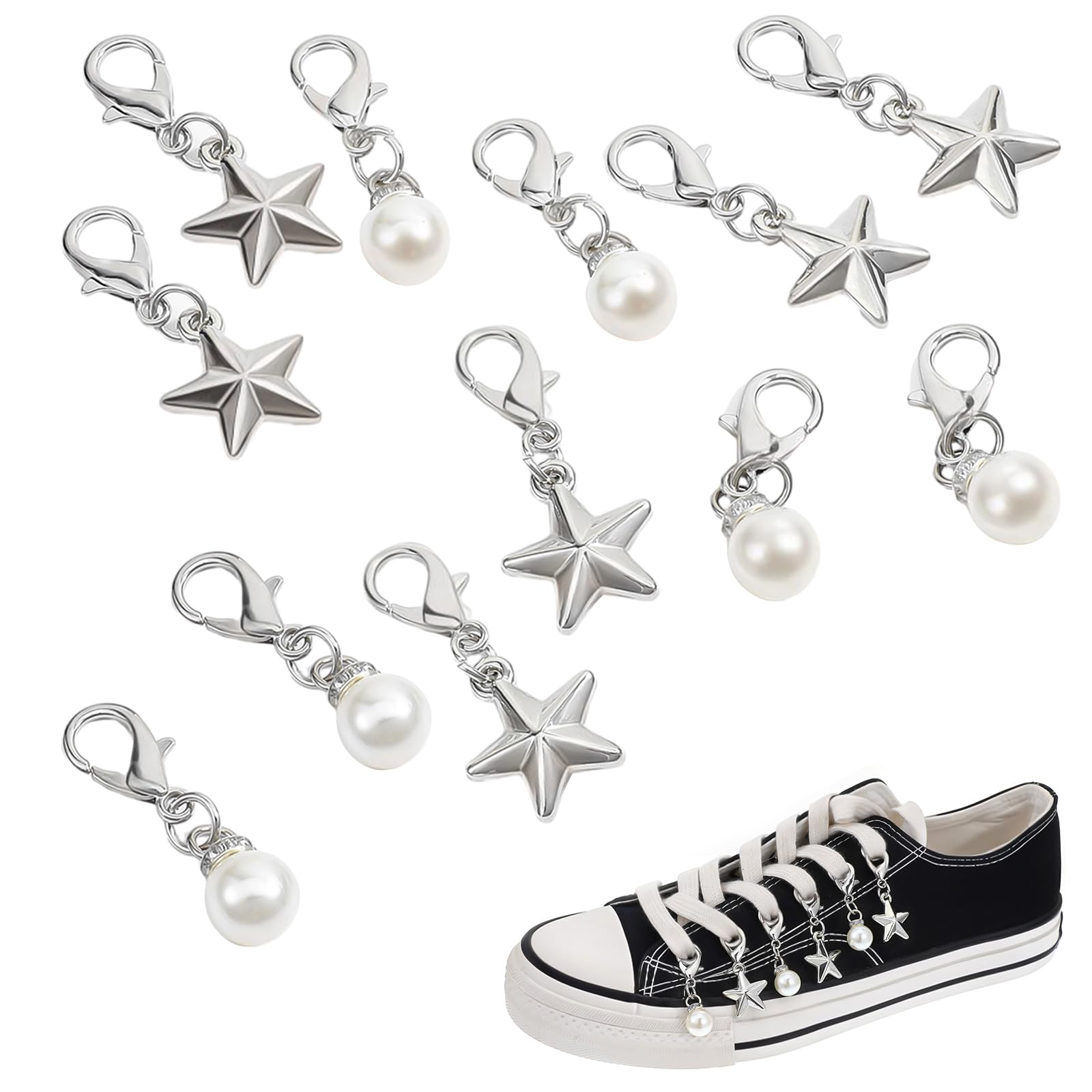 Shoe Charms for Sneakers, Cute Jewelry for Women Sneakers with Kawaii Shoelace Clips