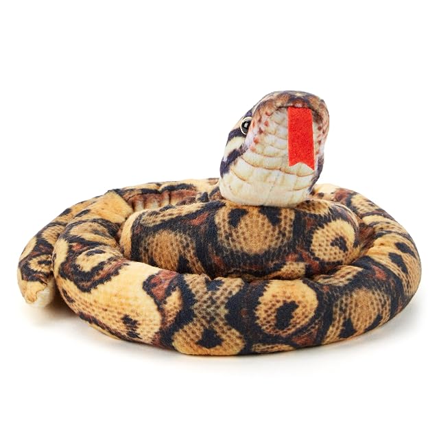 Foto 3 de 4 de Zappi Co Juguete Pitón Birmano de Peluche 100% Reciclado (Longitud 100cm) Peluche Suave Ecológico Marrón…