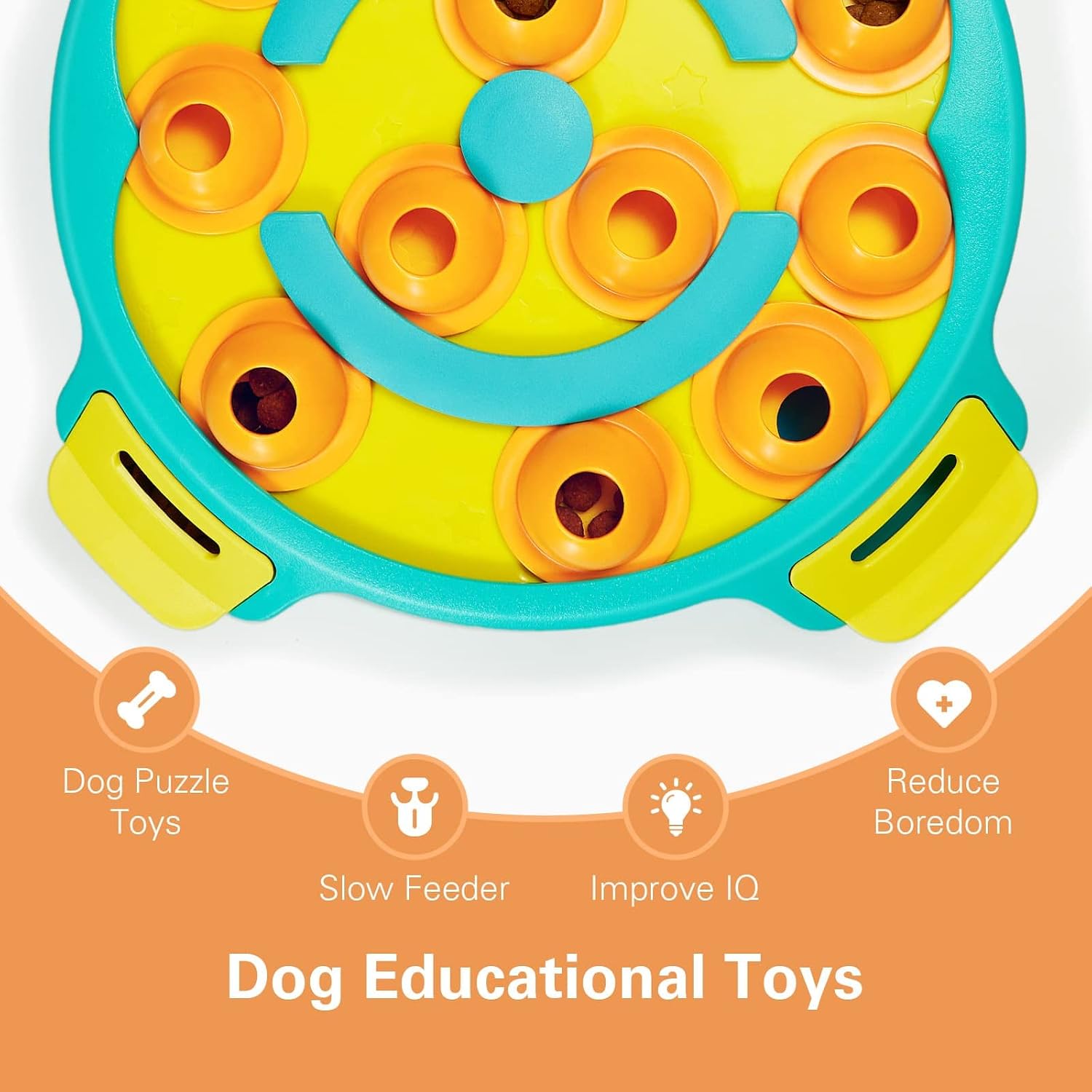 ONE PIX Dog Puzzle Toys, Level 2 in 1 Interactive Dog Toys Treat Puzzle Food Games Slow Feeder Advanced for Large/Medium/Small Dogs Gift