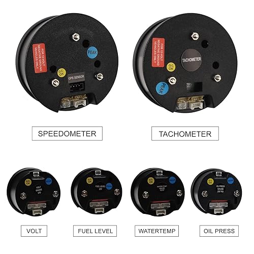 Miniatura 59 de MOTOR METER RACING - Juego de medidores para motores clásicos (juego de 6 medidores)