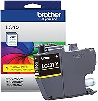 Vista 2 de Brother LC401Y - Cartucho de tinta amarilla de rendimiento estándar genuino
