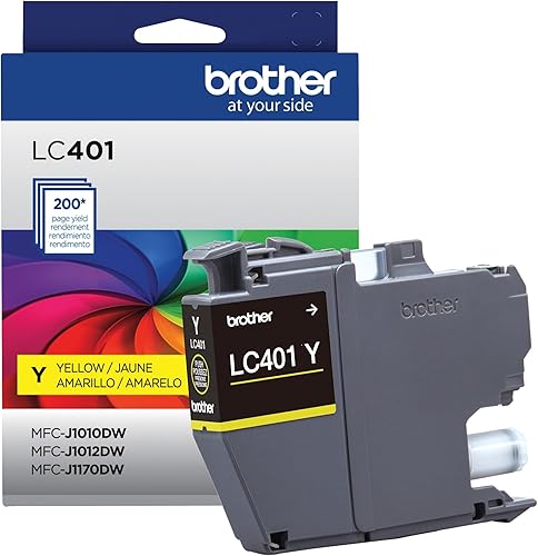 Miniatura 2 de Brother Cartucho de tinta amarillo de rendimiento estándar LC401Y original