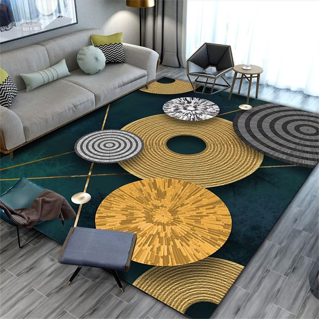 Tapis chambre bebe fille vert et antidérapant pour des moments doux