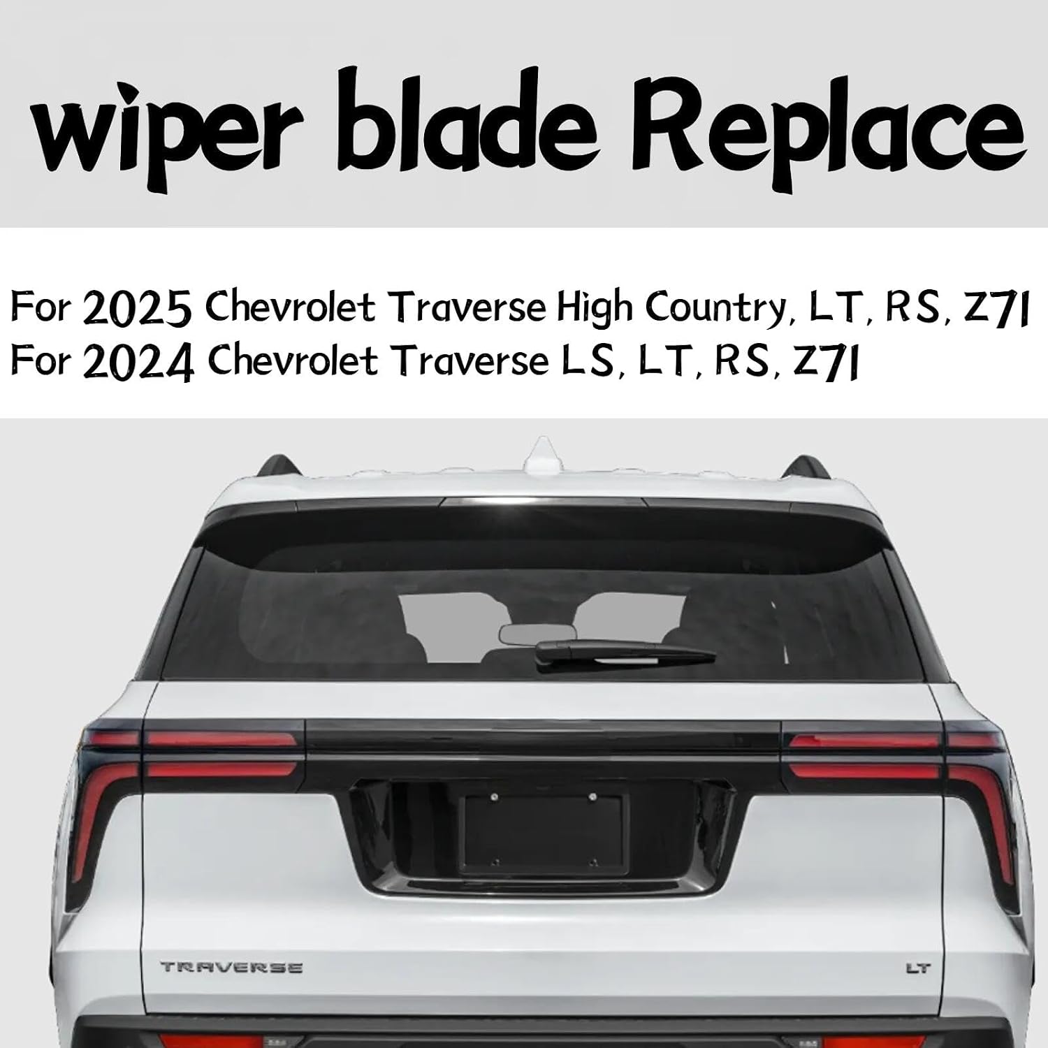 Rear wiper blade arm For Chevrolet Chevy Traverse 2024 2025 LS LT RS Z71 High Country Rear windshield wiper blade arm