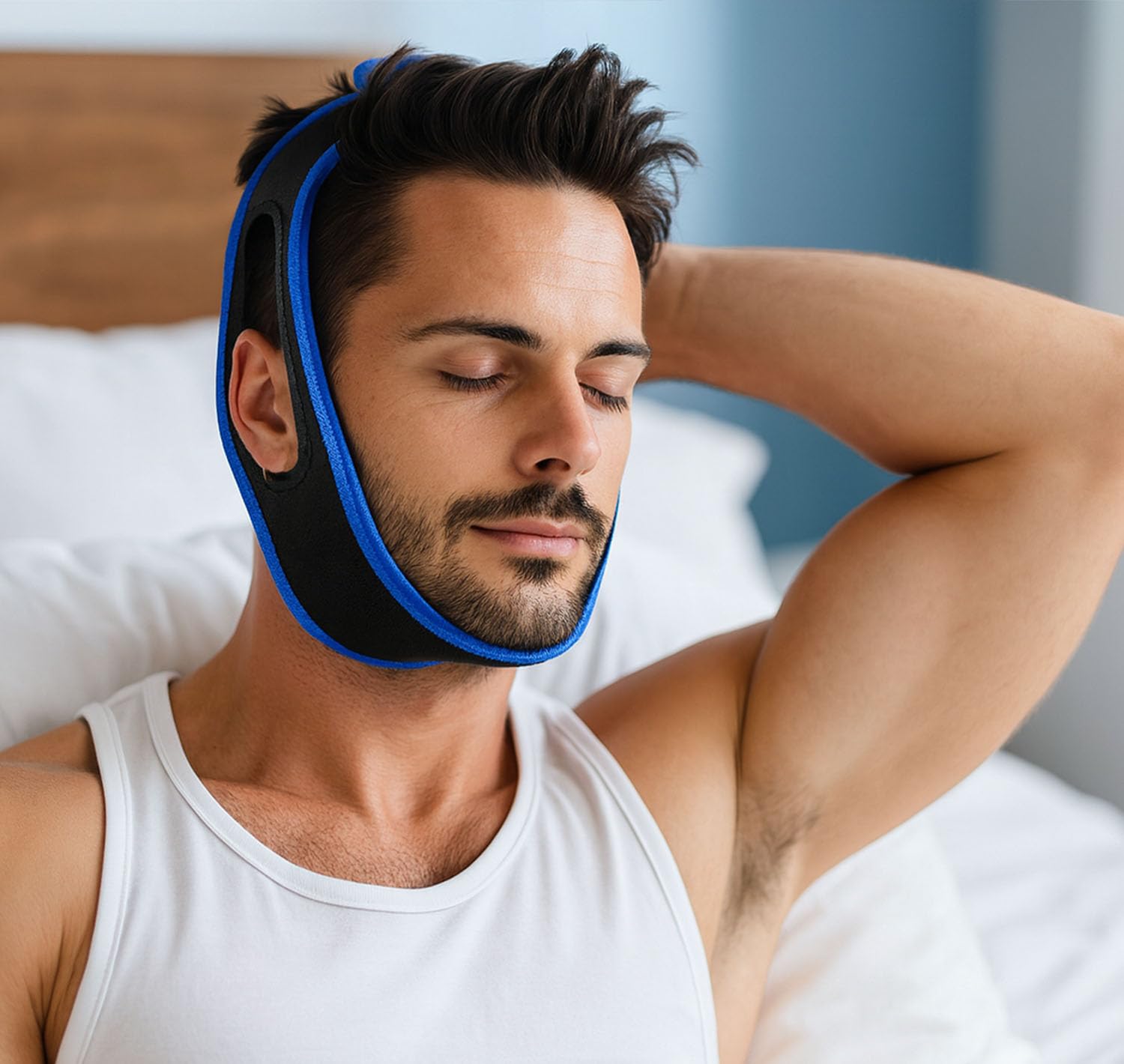 PANCA Polycotton Anti Snoring Chin Strap | Adjustable Snore Reduction Belt for Men & Women | Comfortable Sleep Aid Jaw Support Strap | Reusable & Skin-Friendly Snoring Solution-image-44