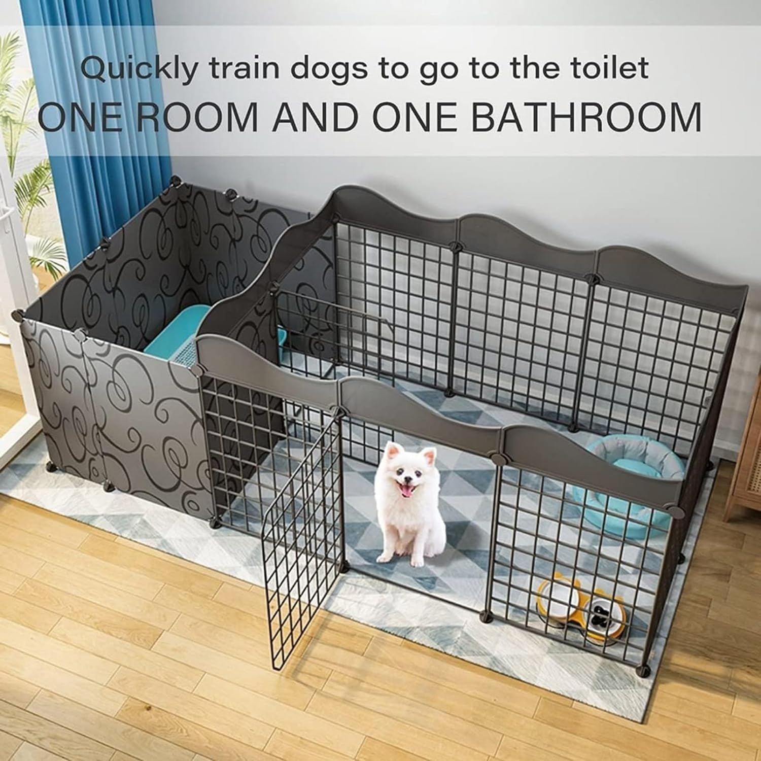 Amazon | 犬用ベビーサークルDIYペットベビーサークル、ドア付き小動物