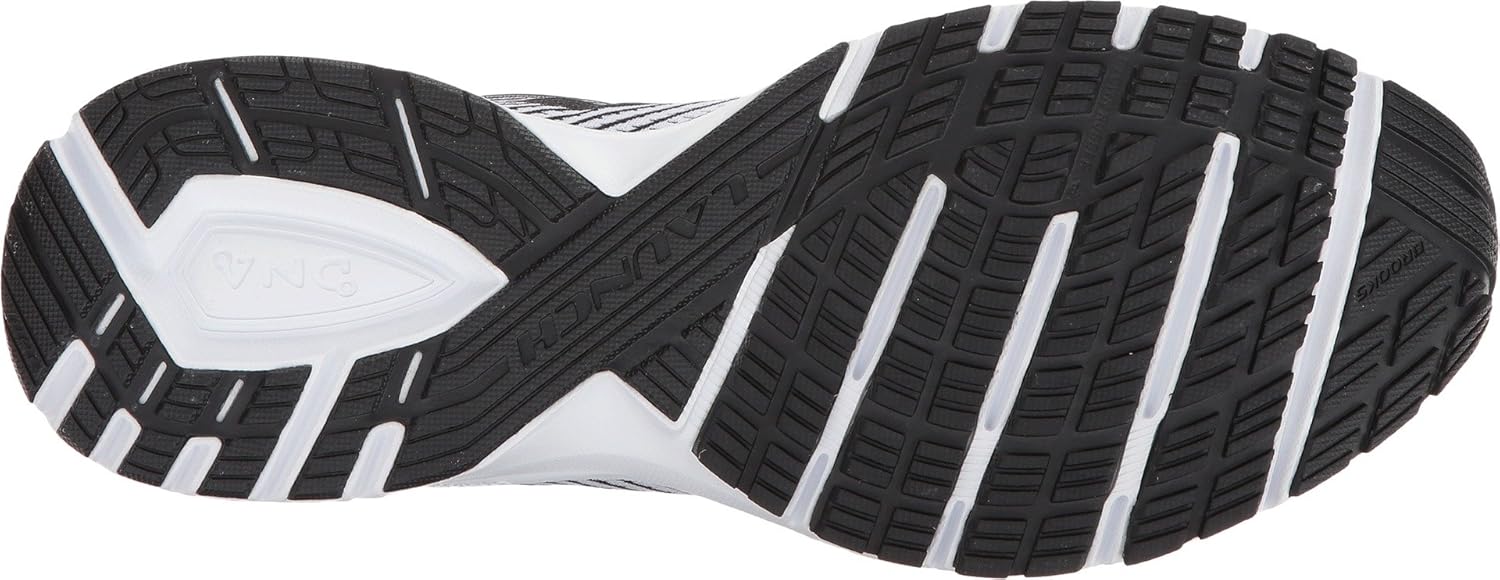 Brooks Mens Launch 5 - White/Black/White - D - 8.0