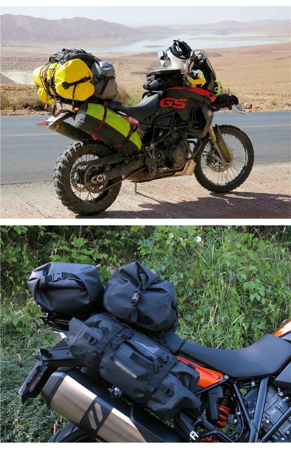 Custodia da viaggio Borsa Posteriore Per Moto 30L Per Bagagli Per Zaino Portaoggetti Doppio Uso(Black)