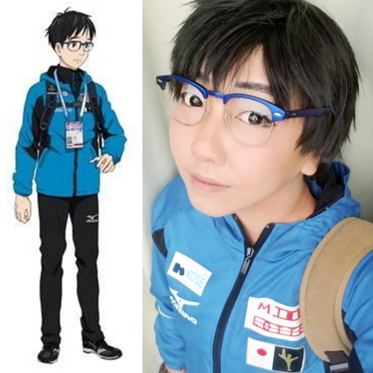 Amazon.com: Cfalaicos YURI!!! on ICE Katsuki Yuri Short Black Cosplay ...