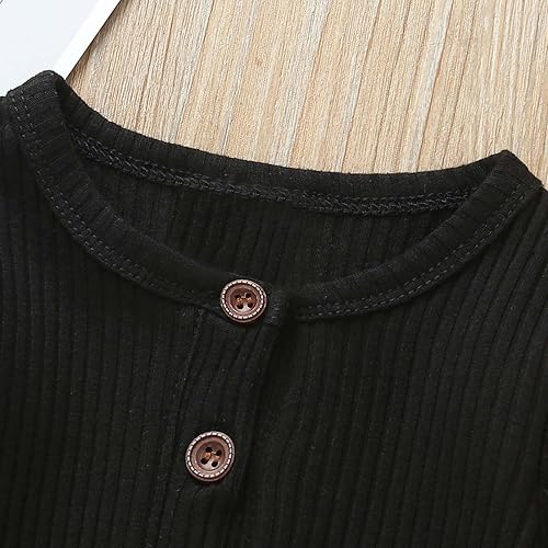 Miniatura 5 de Cafuvv Bebé Niño Niña Mameluco Mono Color Sólido Manga Larga Pantalones Niños Otoño Primavera Mono Mamelucos Mameluco