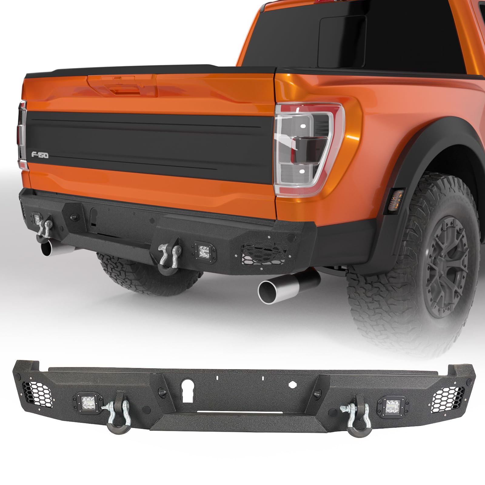 Pickup Truck Rear Bumper Compatible with - 2021 ford f150 rear bumper