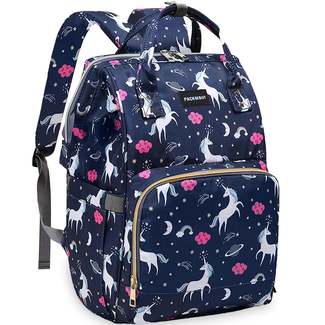 PACKNBUY Diaper Bag for Mothers Stylish Big Size Spacious Blue-image-20