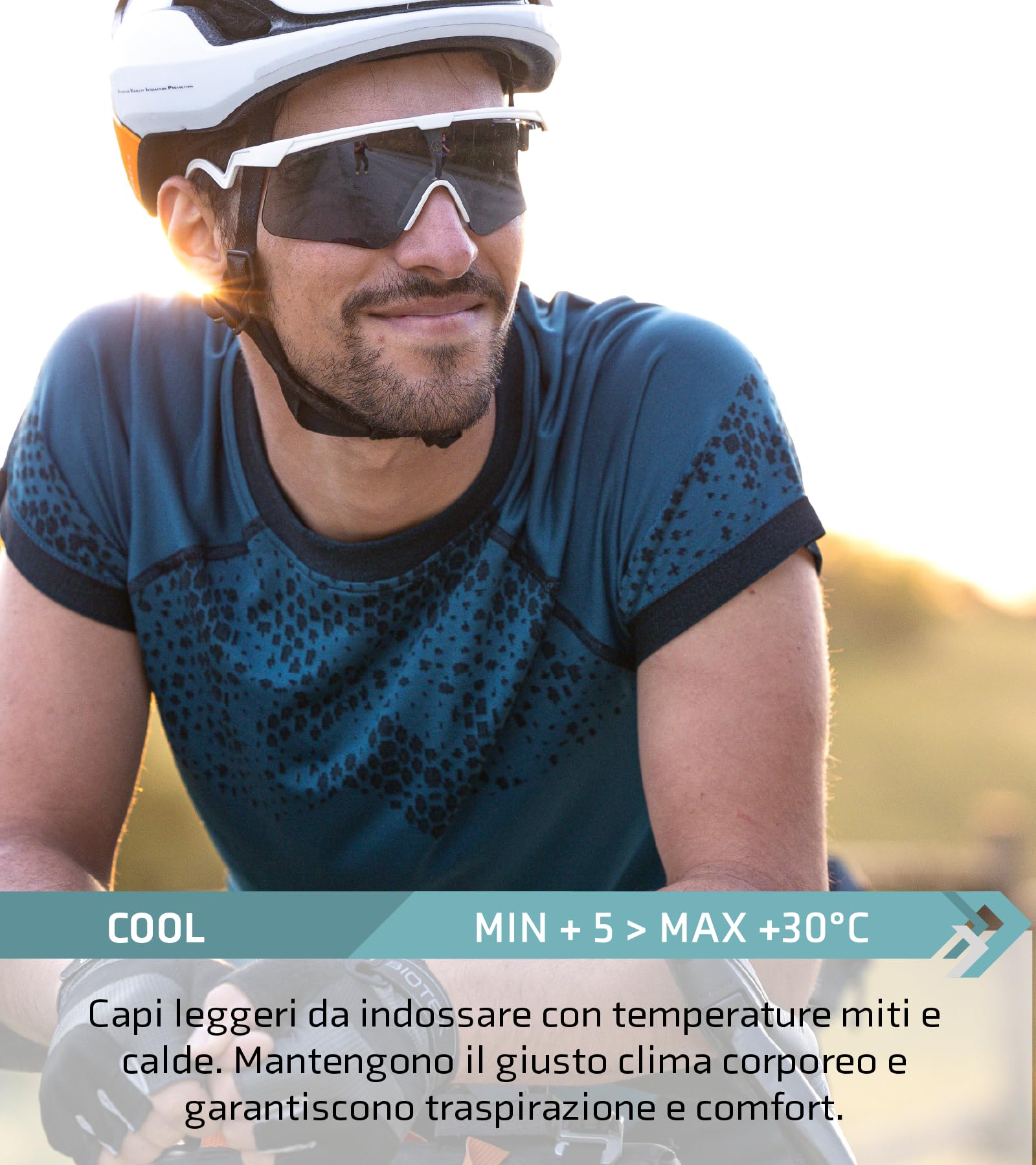 BIOTEX T-Shirt Ingamba Double Face per Ciclismo e Running, Intimo Tecnico Sportivo, vestibilità Morbida