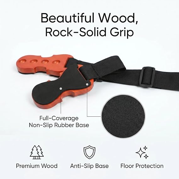 Cello Endpin Stopper Wooden Base - Non-Slip Rock Stop for Floor Protector, Adjustable Cello Holder with Strap, Universal Fit Spike Stand for Cello, Bass, Unique Cello-Shaped Design