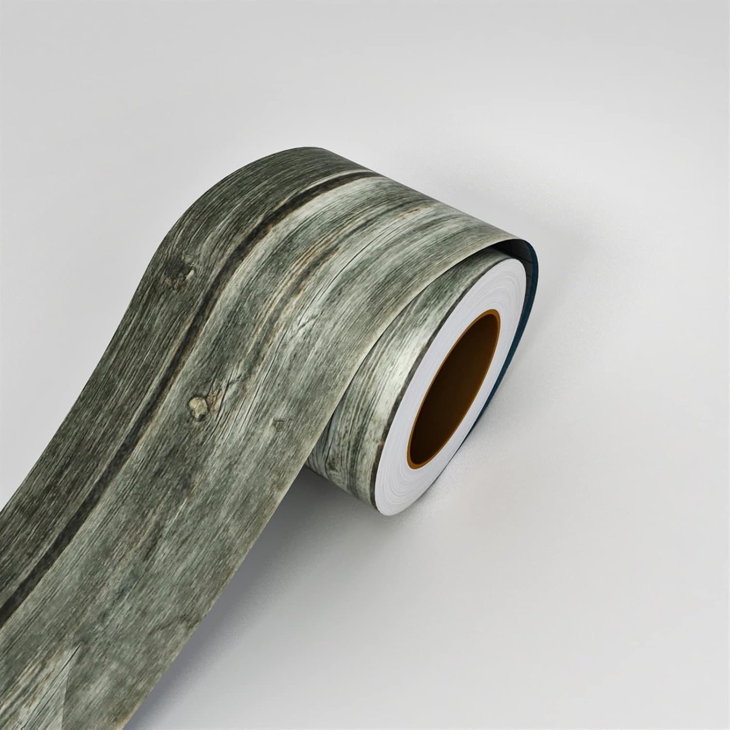 Wallpaper Borders self Adhesive， Self-Adhesive Wood Grain Waist Line Wallpaper PVC Wall Border Decal Baseboard Floor Sticker(8)