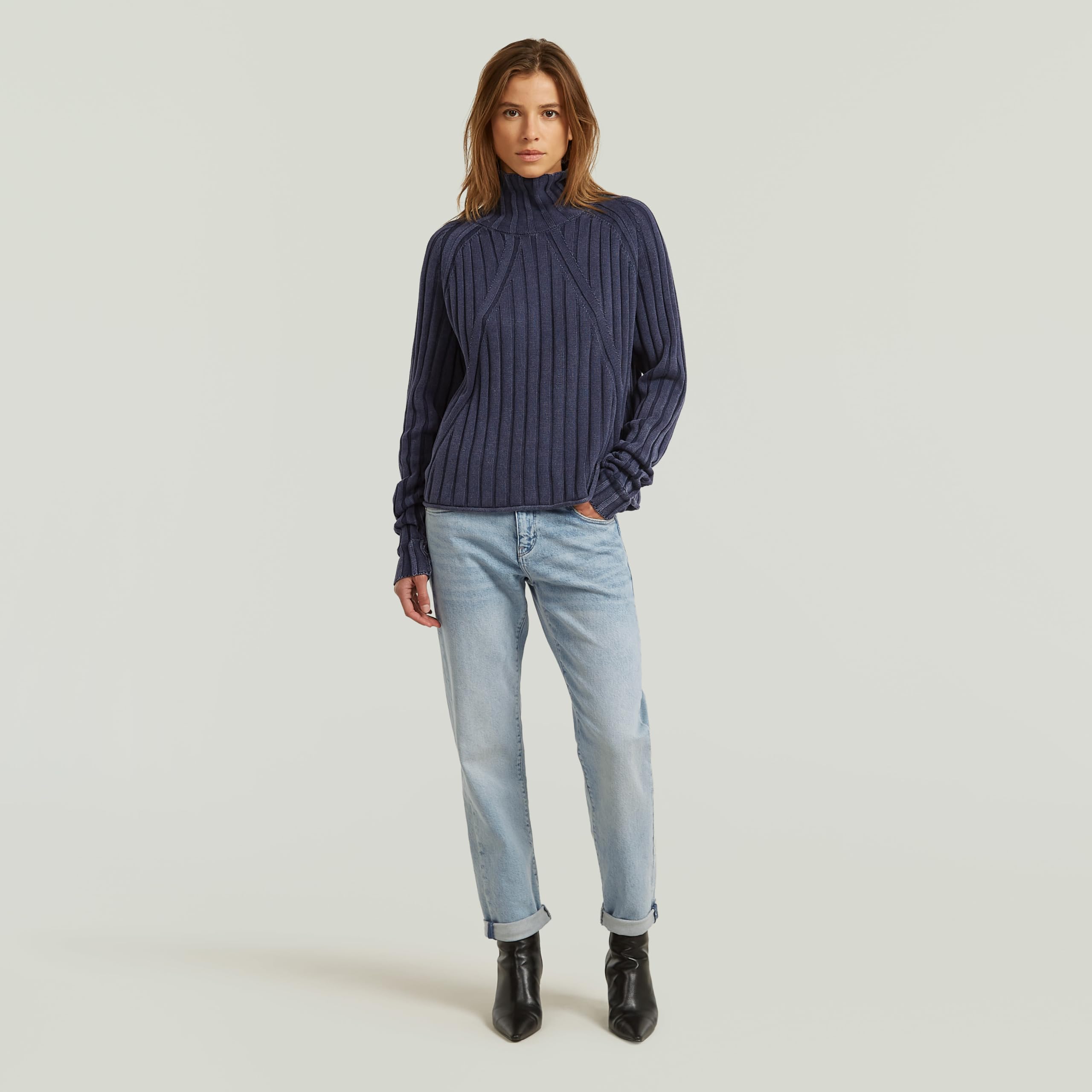 G-Star Damen Washed Loose Turtle Knit Wmn Sweater