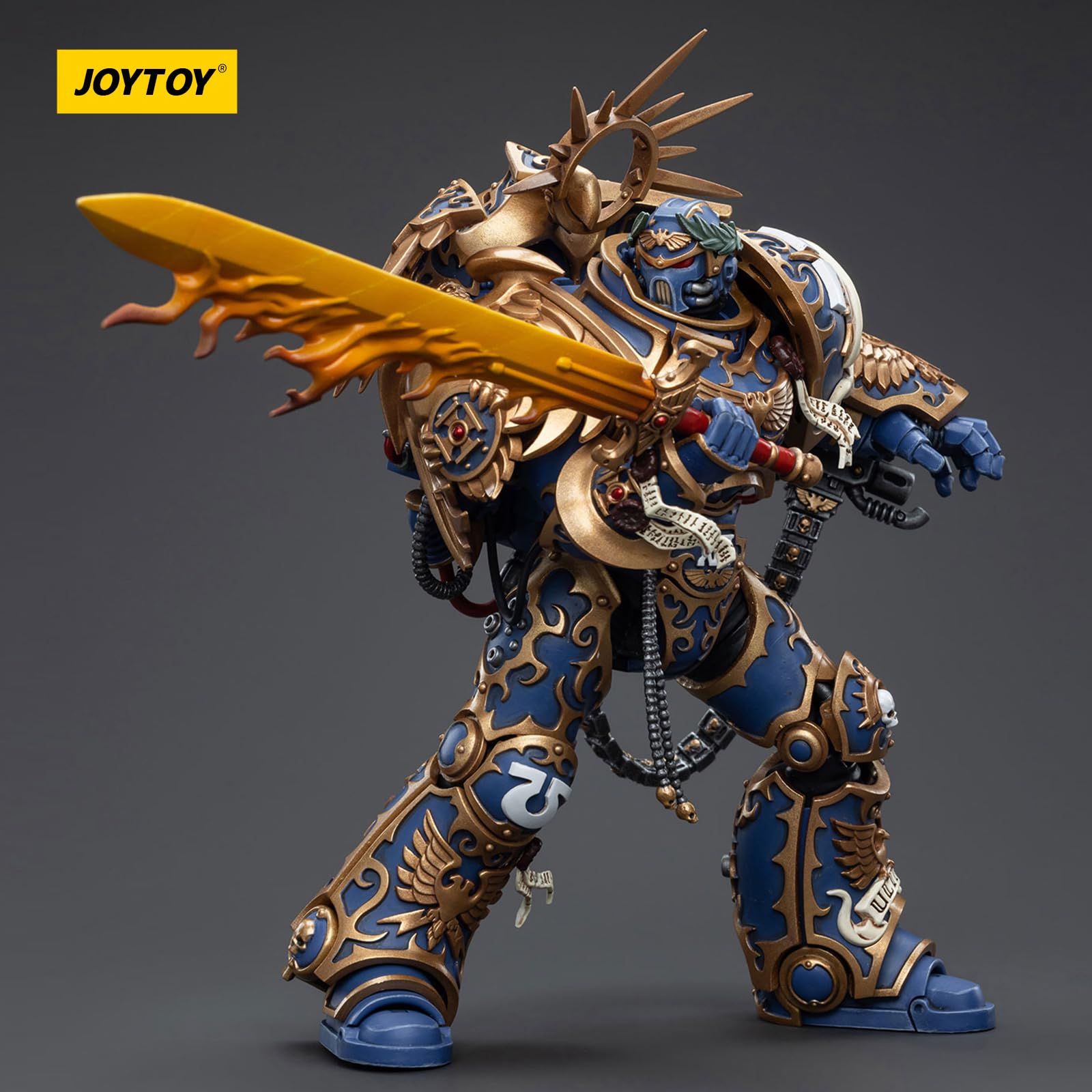 JOYTOY Warhammer 40k Ultramarines, Figura de acción a escala 1/18 del Primarca Roboute Guilliman de los Ultramarines, Dedicado a ti que amas coleccionar — view 7