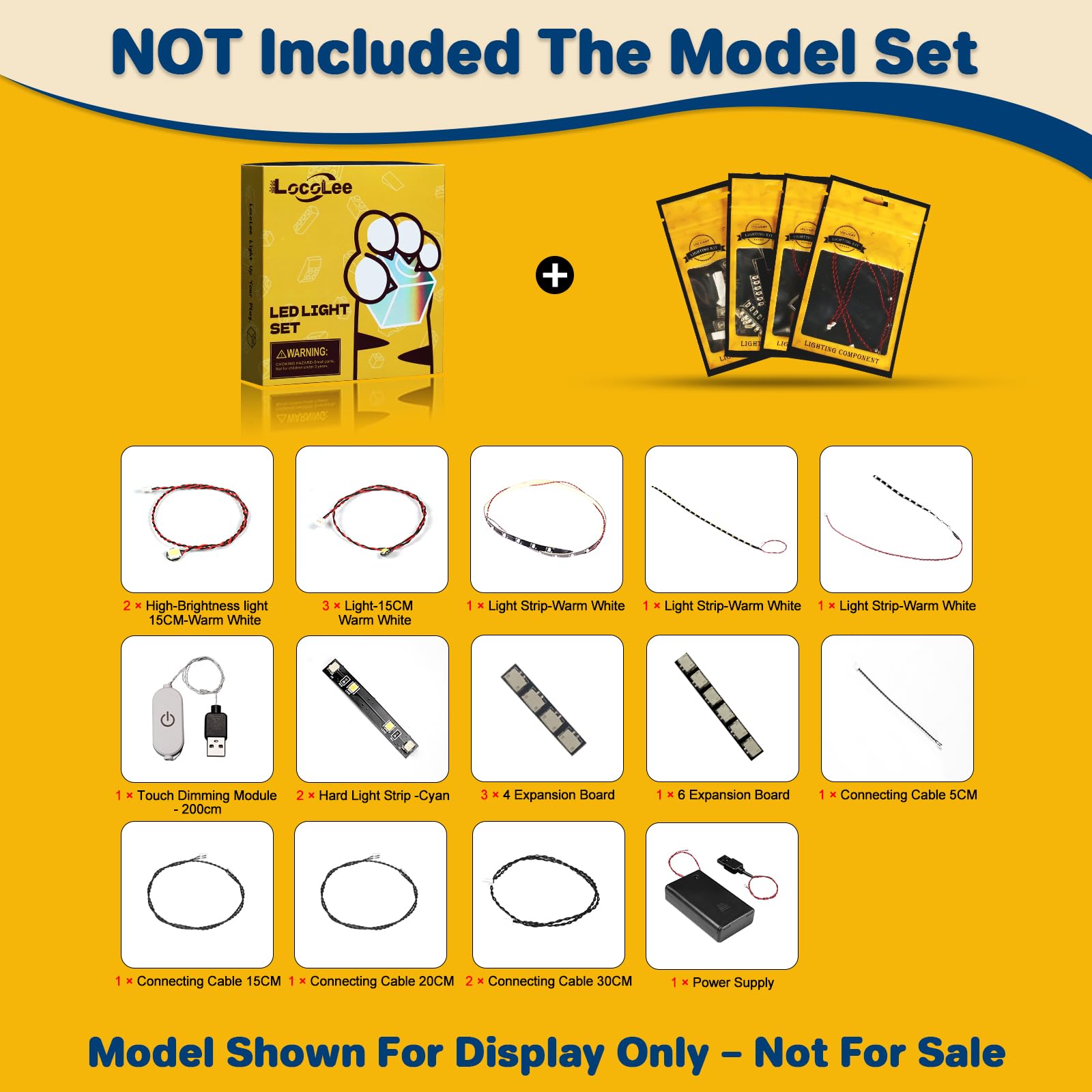 LocoLee LED Light Set Compatible with Lego 11371 Shopping Street LED Decoration Lighting Kit Compatible with Lego Icons 11371 Building Blocks Model - Image 3