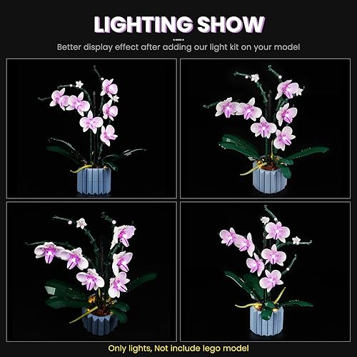 Miniatura 10 de DALDED Kit de luz LED para centro de mesa de flores secas Lego, compatible con Lego 10314, iluminando tu juguete para centro de mesa de flores