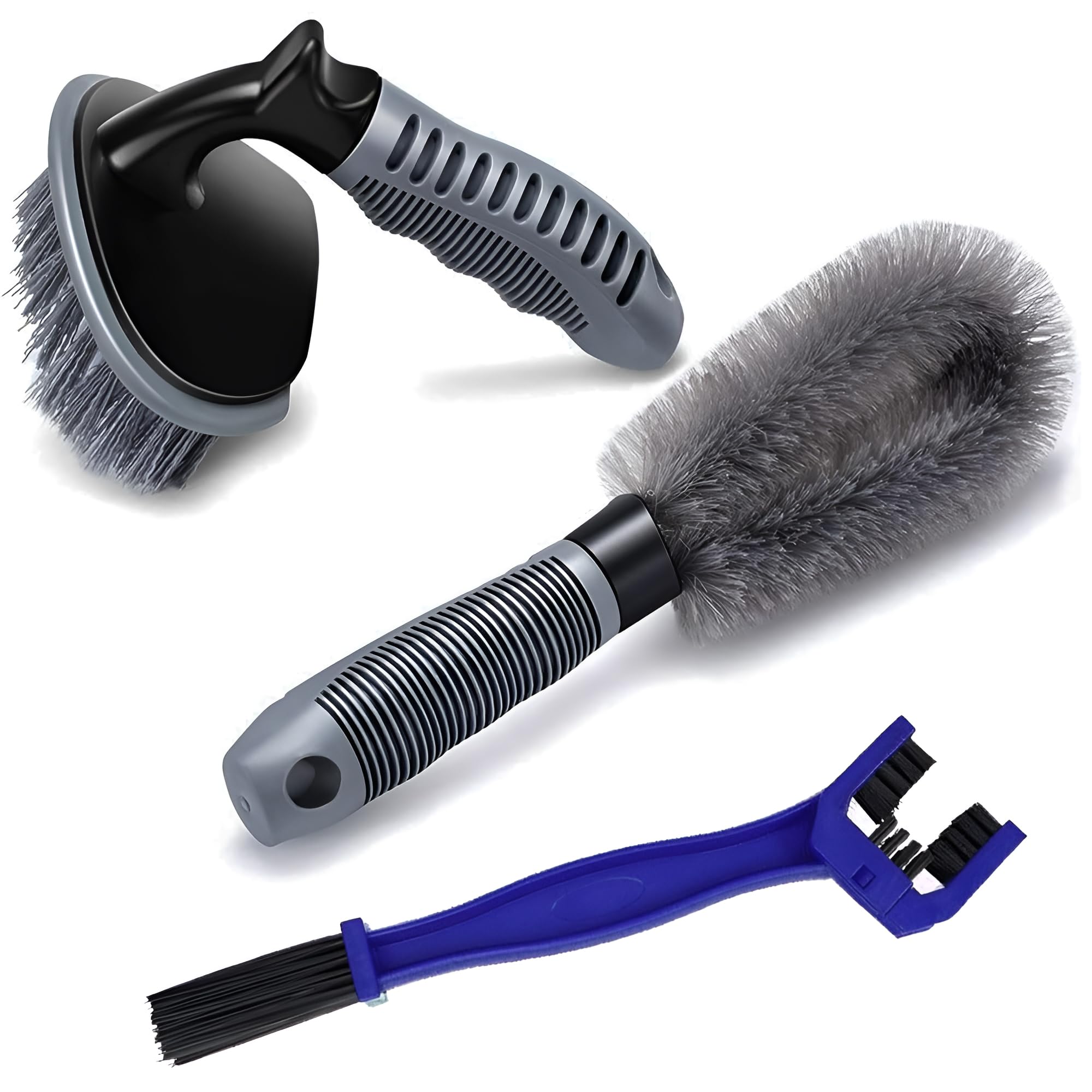 iWagon- 3 Pcs Bike Chain Cleaner Ca Tyre Cleaning Wheel Tire Rim Scrub Brush,Chain Brush Wash Useful Car Truck Motorcycle Bike Washing Cleaning Tool-image-20