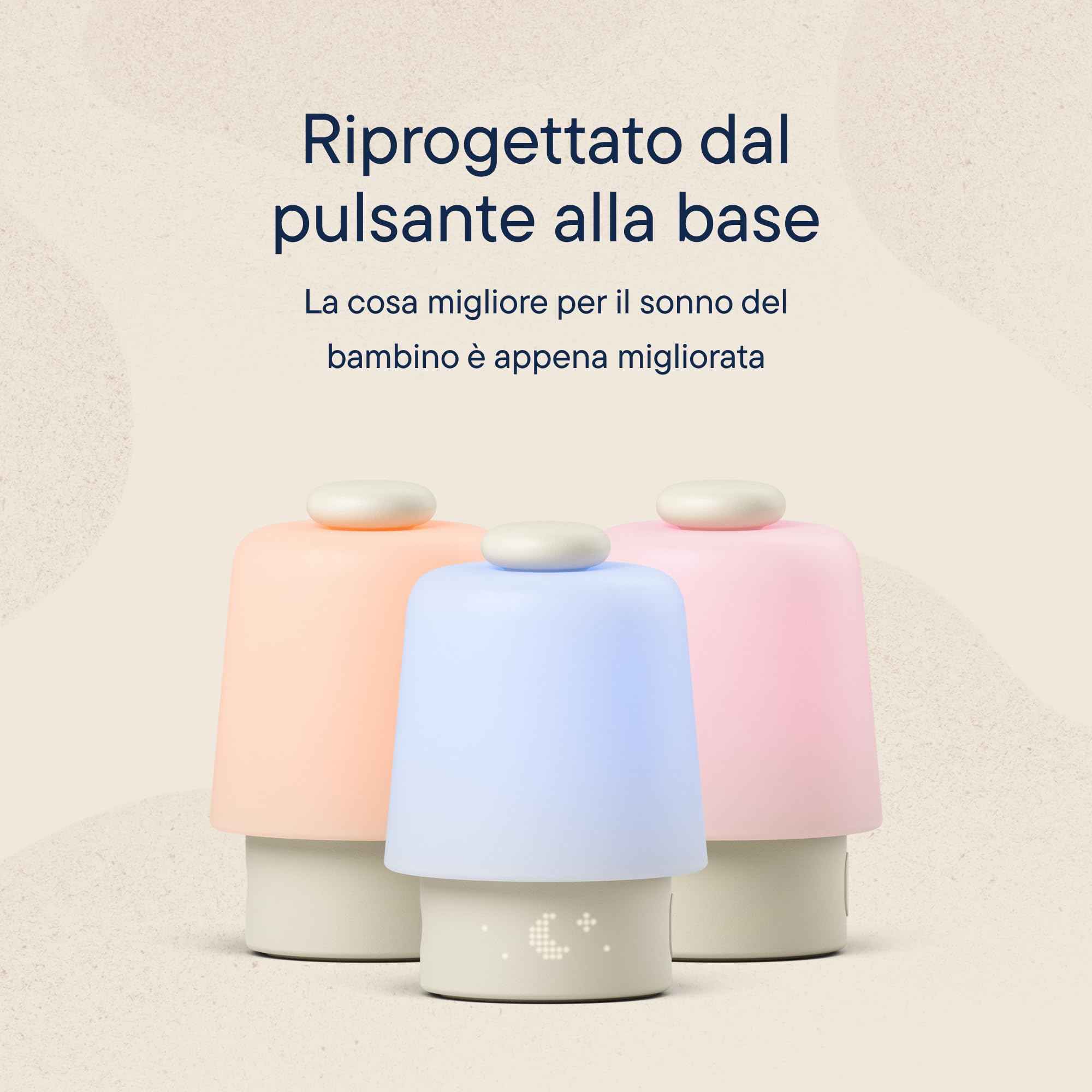 Macchina del suono Hatch Baby e luce notturna – rumore bianco e luce per neonati, trainer del sonno, creatore di routine, sveglia “ora di alzarsi” per cameretta