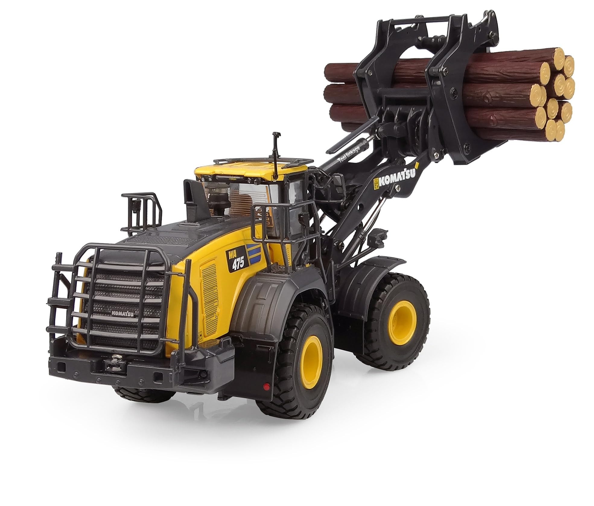 Universal Hobbies Cargador Komatsu WA475-10 con Pinza para Troncos