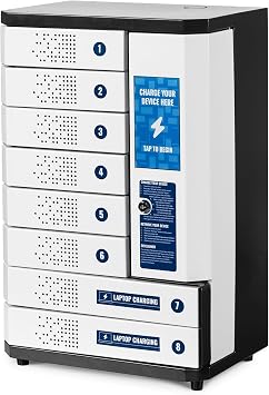 KwikBoost 8-Bay Self-Service Charging | 8-Bay Charging Locker for Digital Devices up to 13-inches