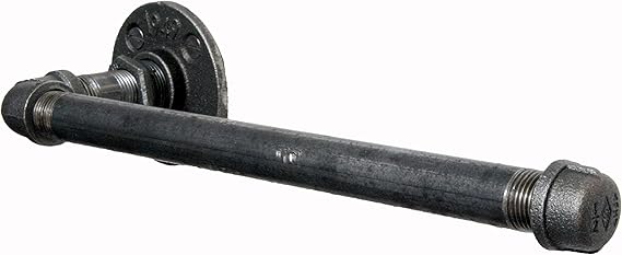 Fe20six - Toallero de barra pequeña para baño con inodoro industrial urbano Steampunk