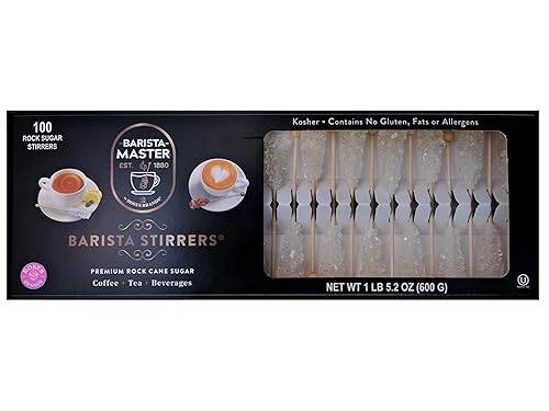 Miniatura 3 de Dryden & Palmer - Palitos de demitasse de caramelo de roca blanca, 100 unidades