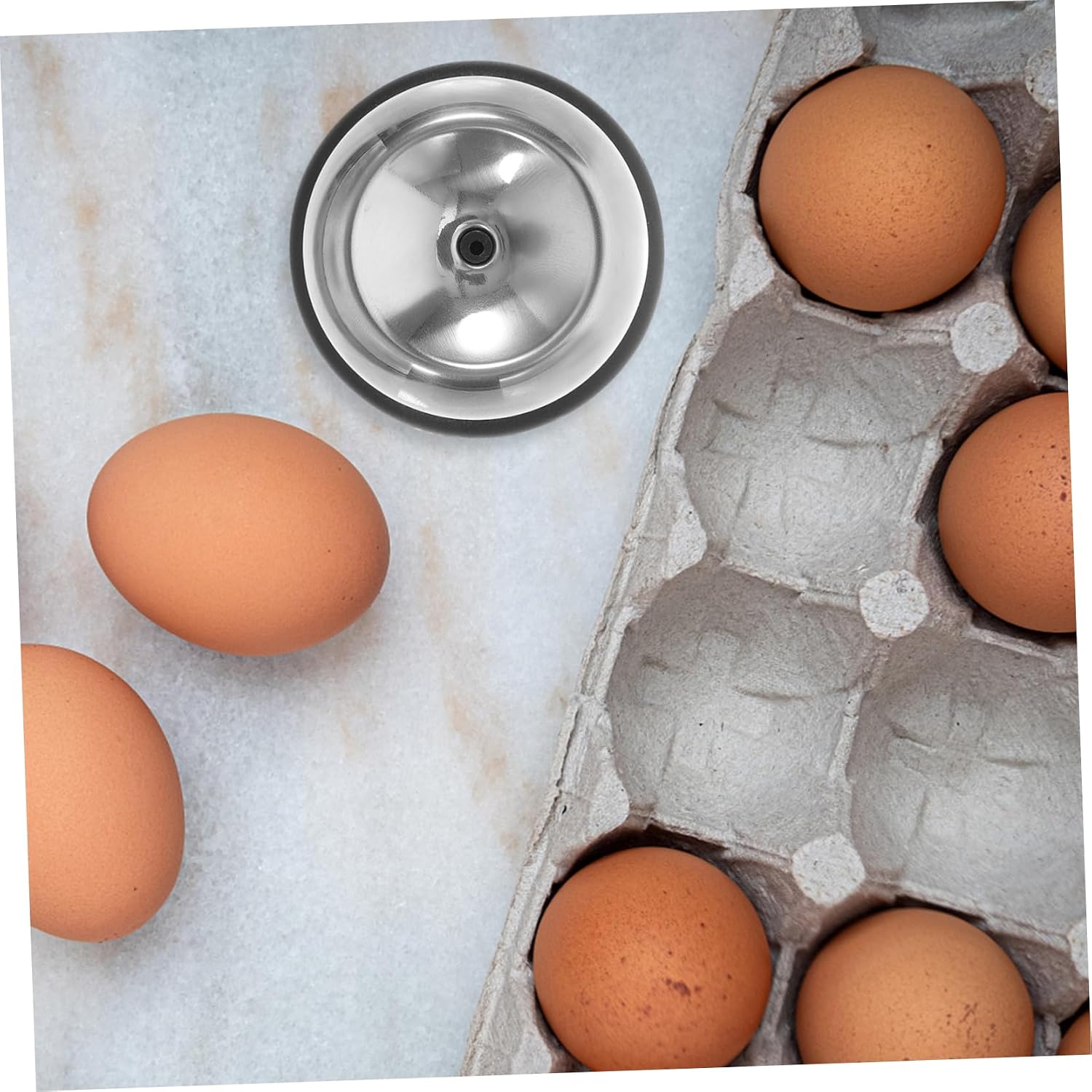 PRETYZOOM 5pcs Egg Piercer Egg Separator Tool Stainless Steel Yolk Remover Easy to Use for Kitchen Cooking